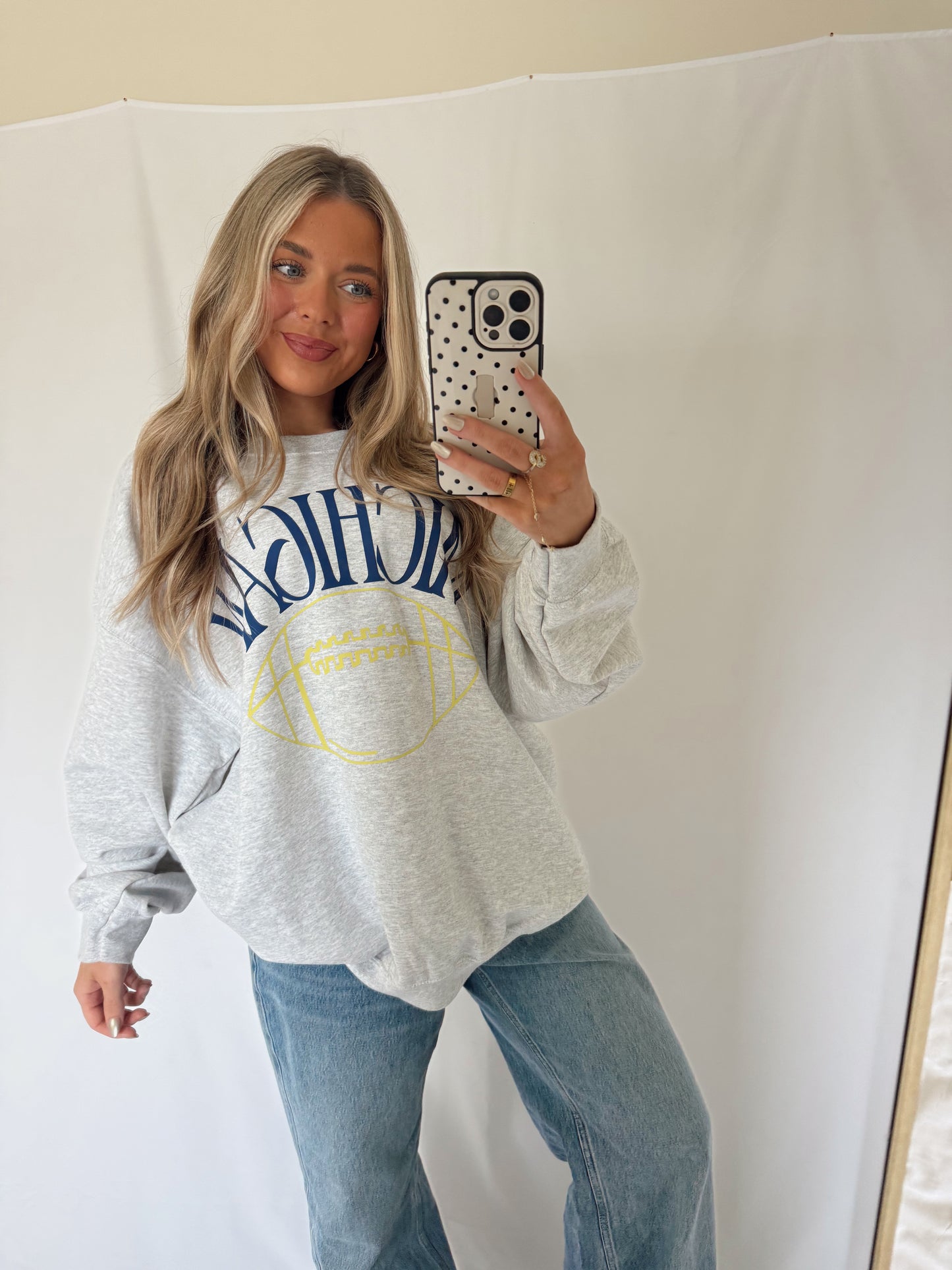 Michigan Football Oversized Graphic Crewneck