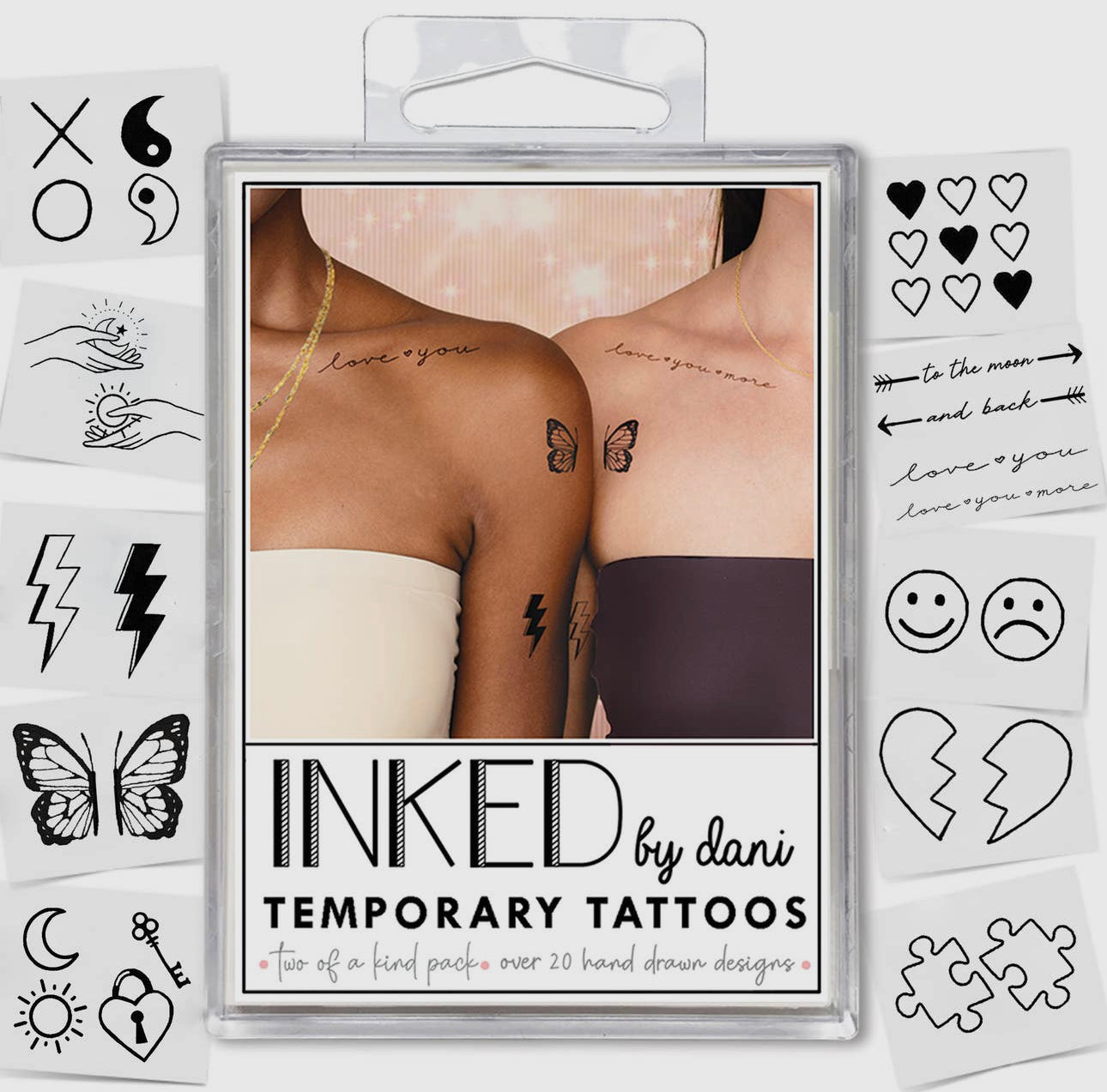 INKED Temporary Tattoos - Two of A Kind