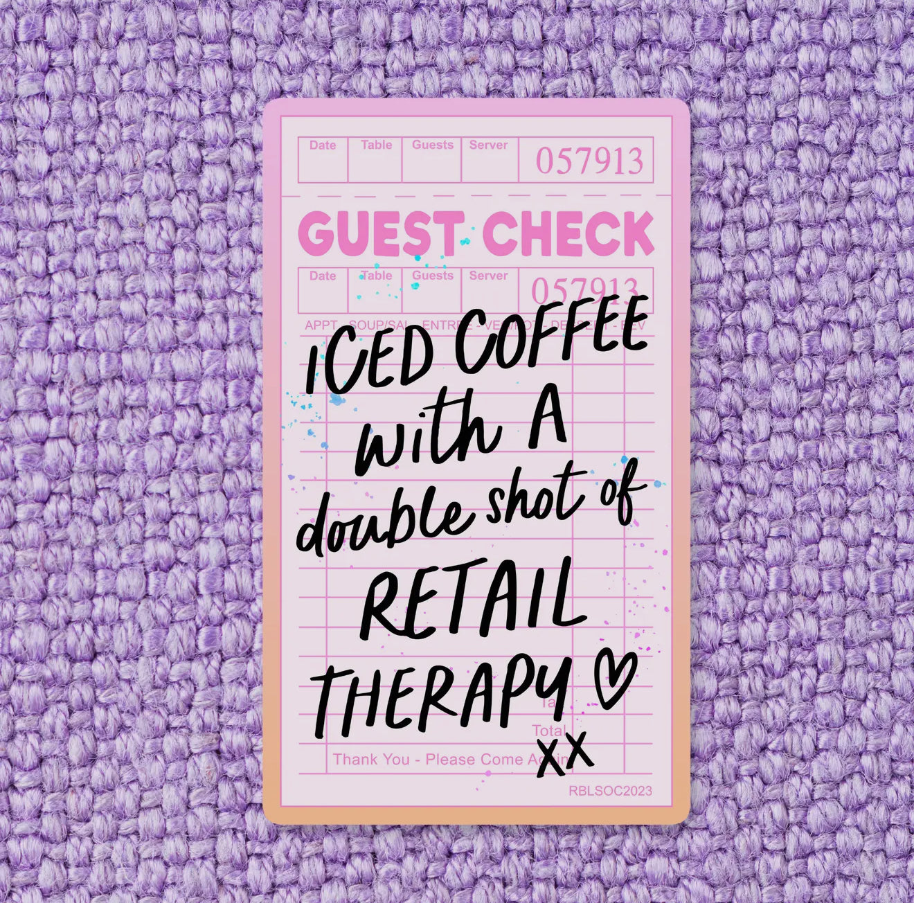 Iced Coffee & Retail Therapy Sticker