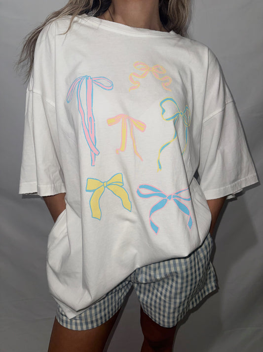 Neon Bows Oversized Tee