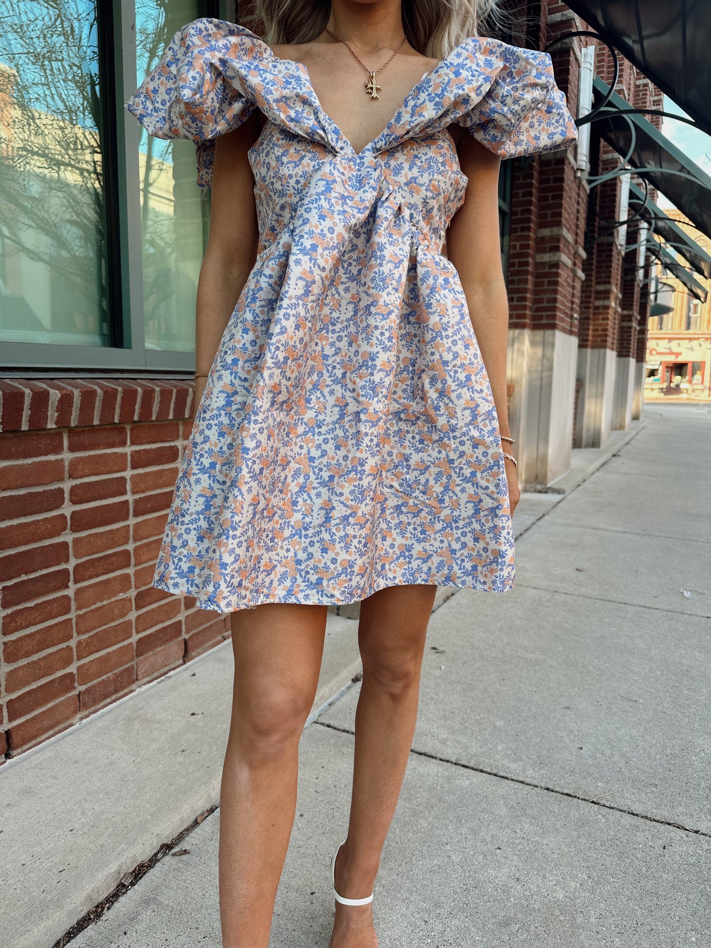 Full Bloom Puff Sleeve Dress