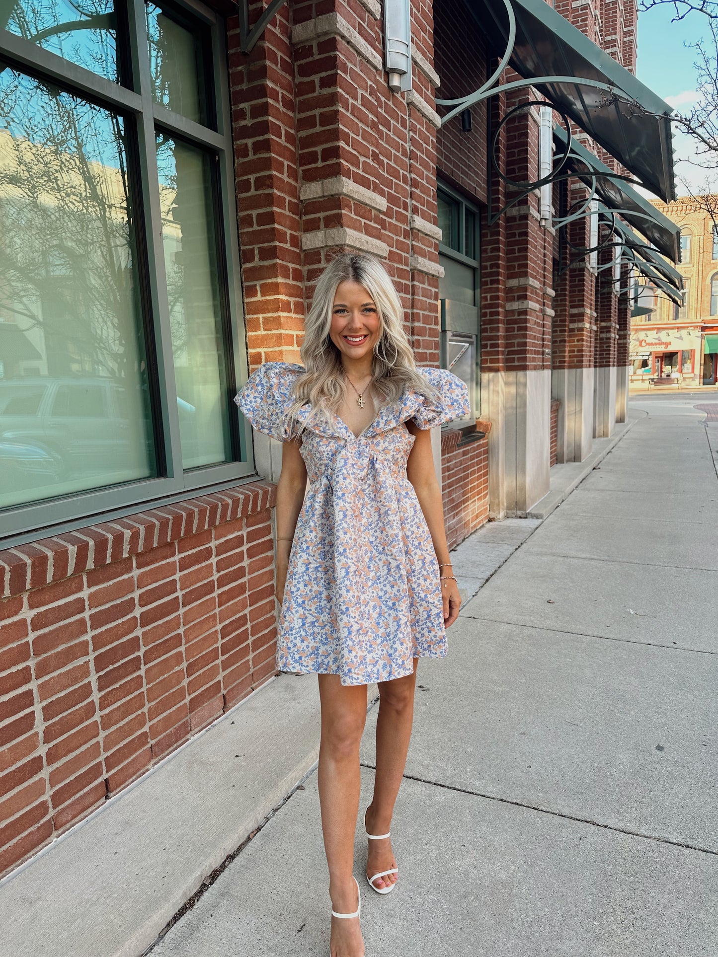 Full Bloom Puff Sleeve Dress