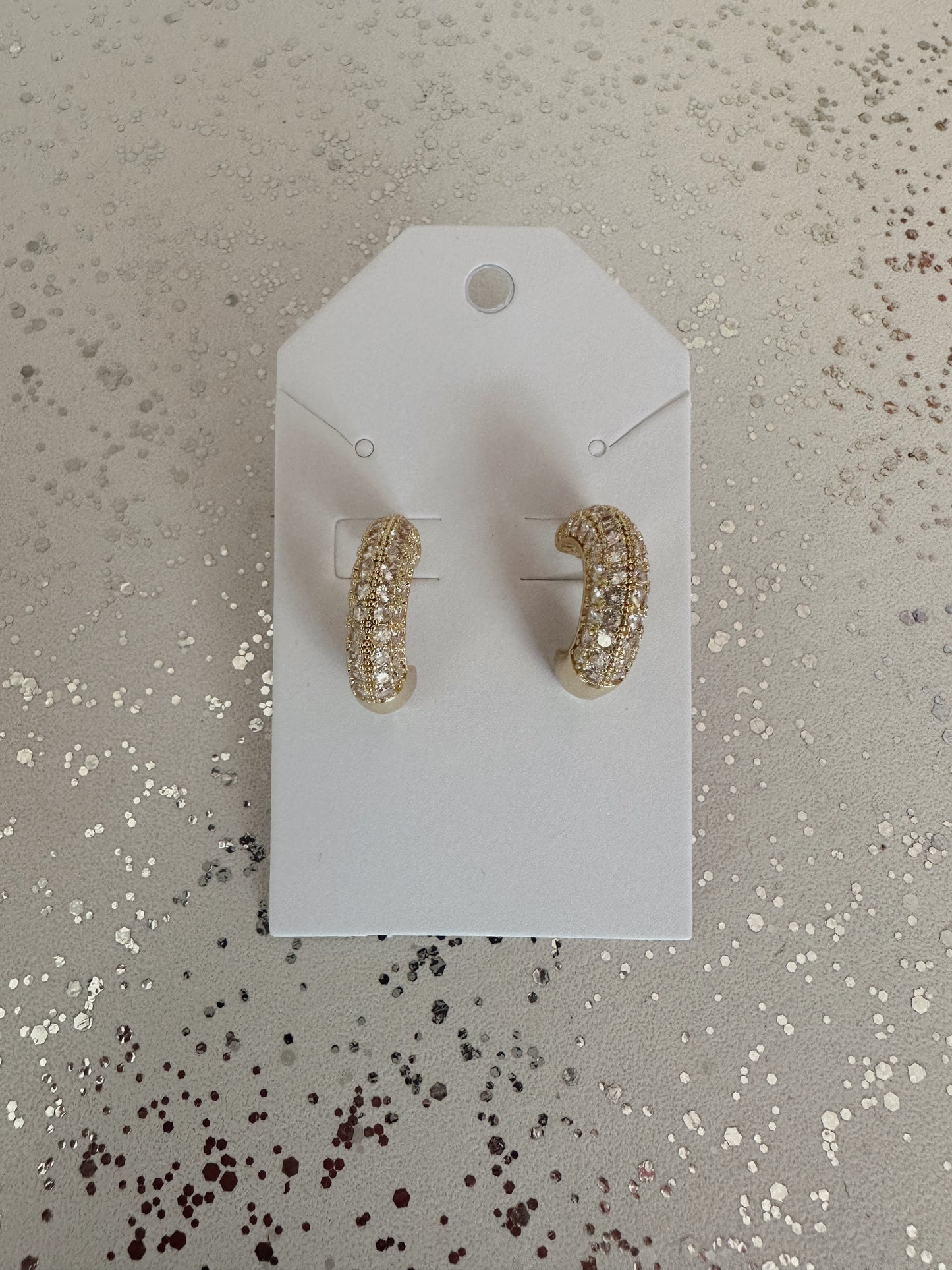 Chunky Rhinestone Hoops