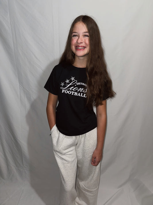 Lions Black & White Star Tee