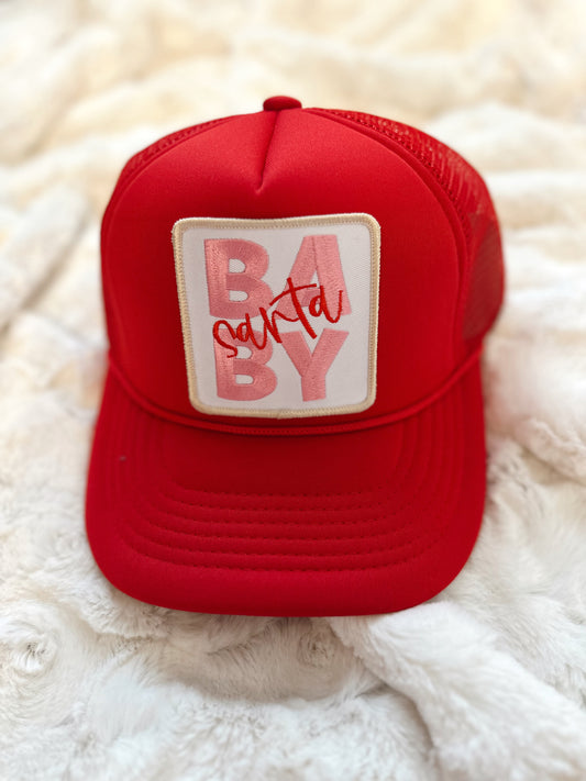 Santa Baby Trucker Hat - Red