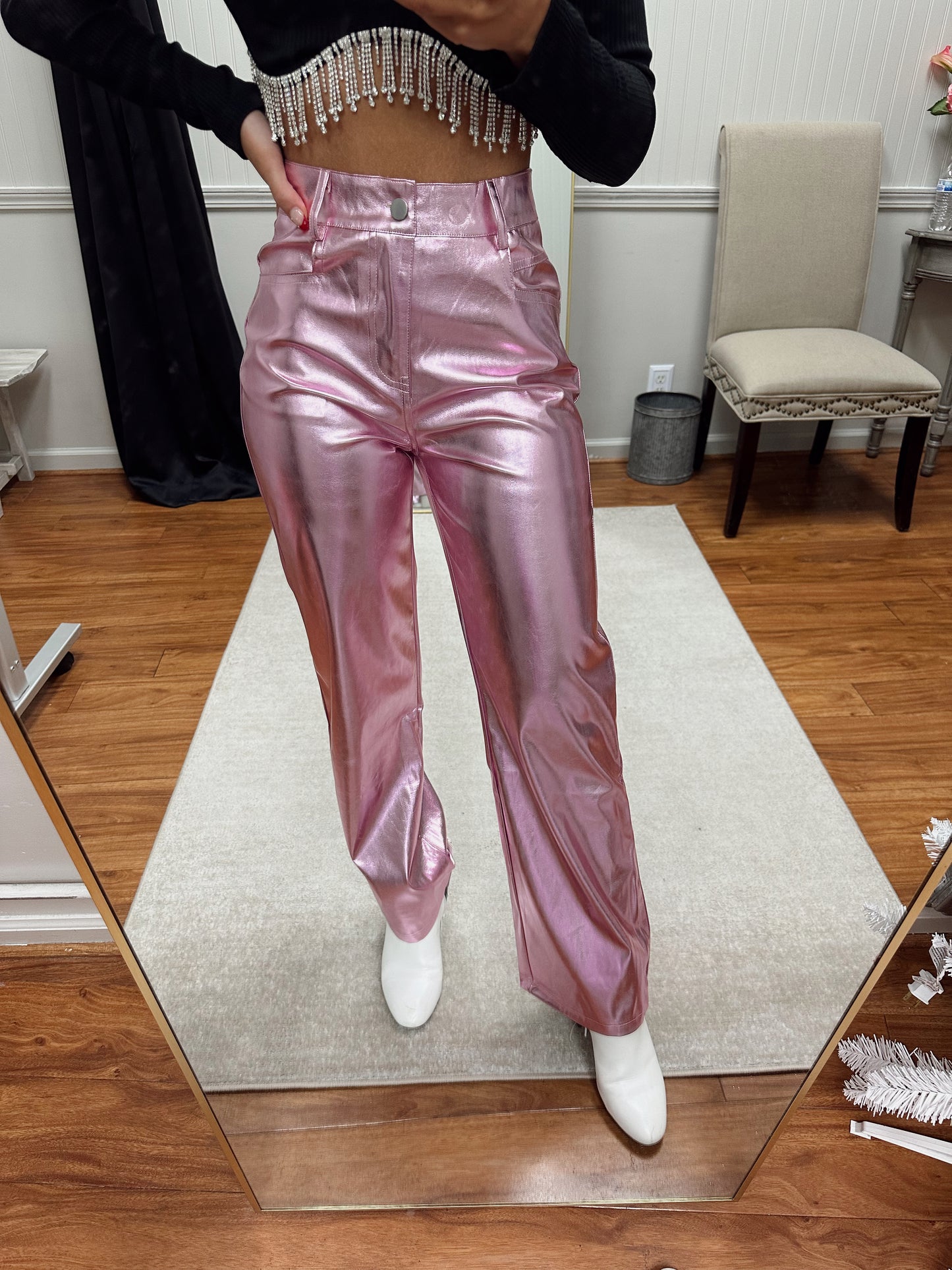 Center Of Attention Metallic Pants