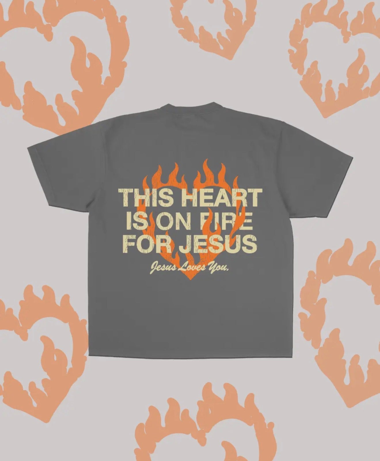 JLY HEART ON FIRE TEE (PREORDER ARRIVES BEFORE CHRISTMAS)