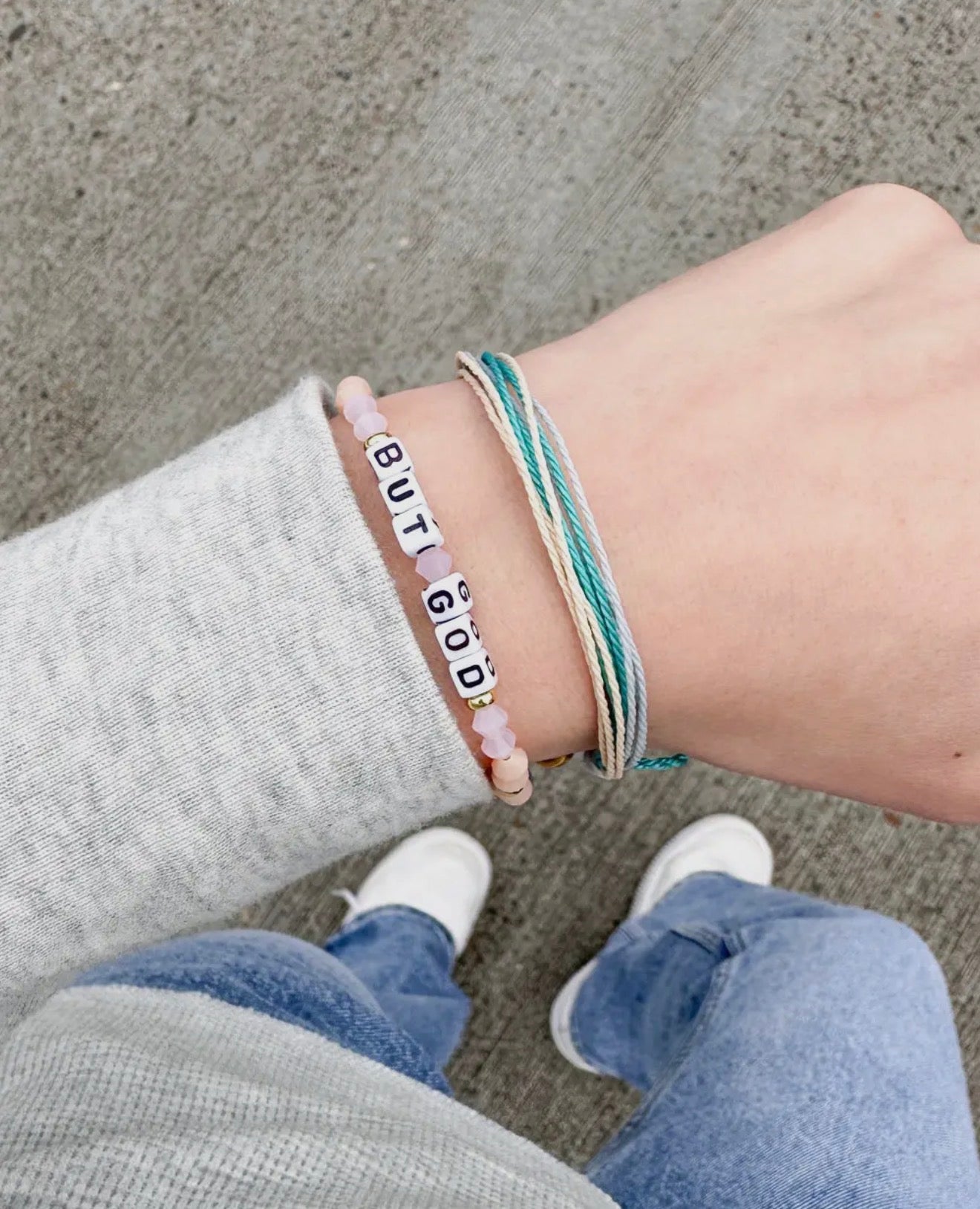 BUT GOD LETTER BRACELET (PREORDER ARRIVES BEFORE CHRISTMAS)