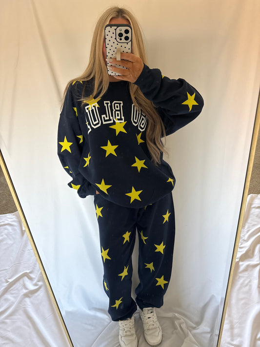 Game Day Star Sweatpants - GO BLUE