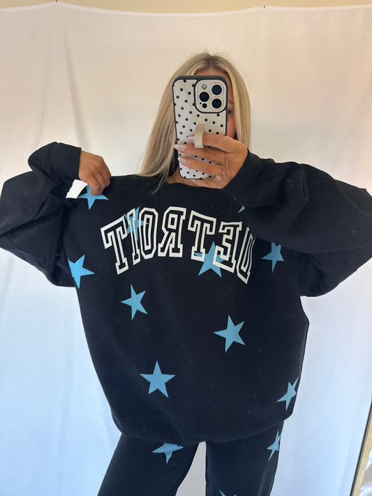 Game Day Star Sweatshirt - DETROIT FOOTBALL