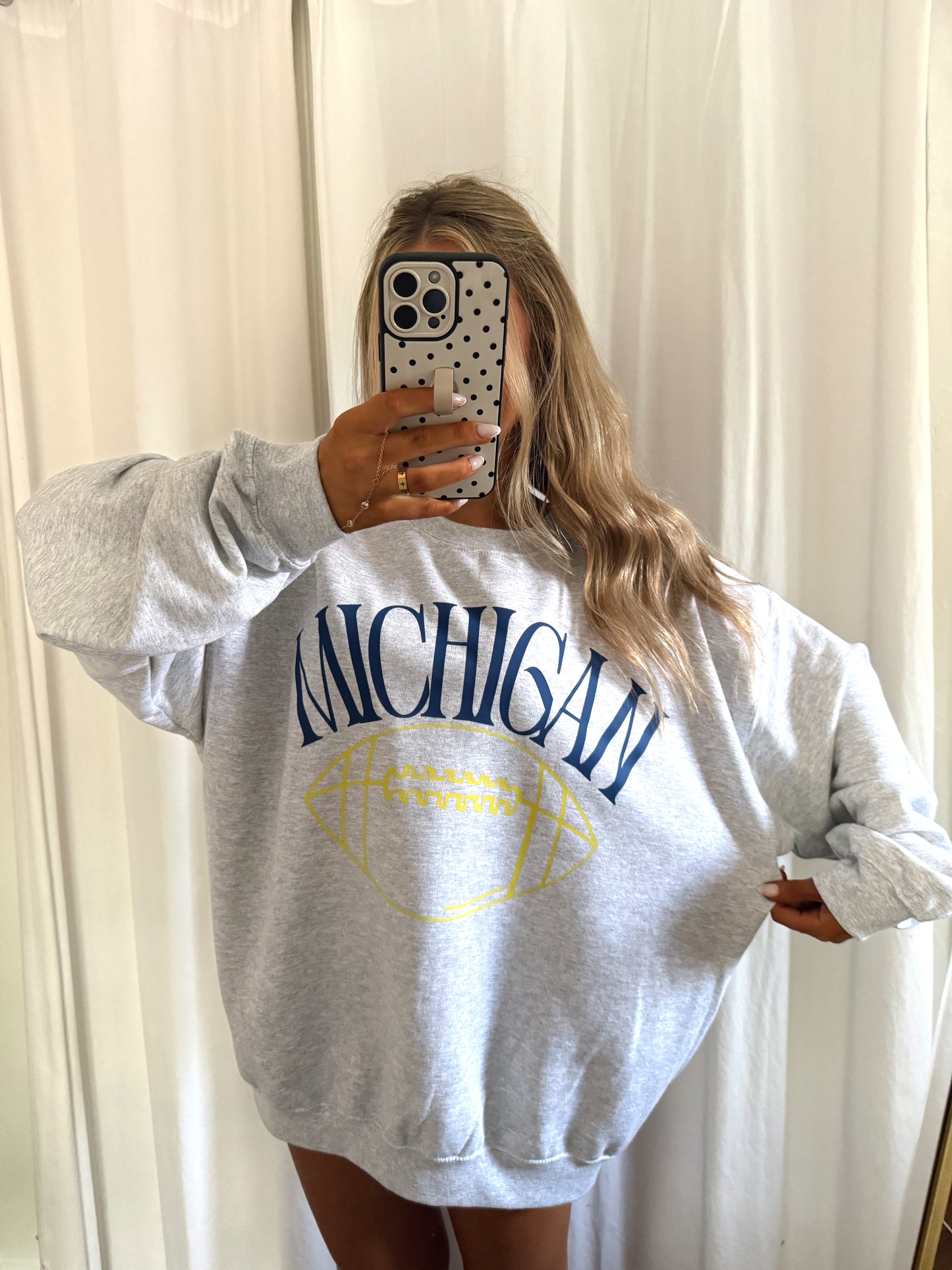 Michigan Football Oversized Graphic Crewneck