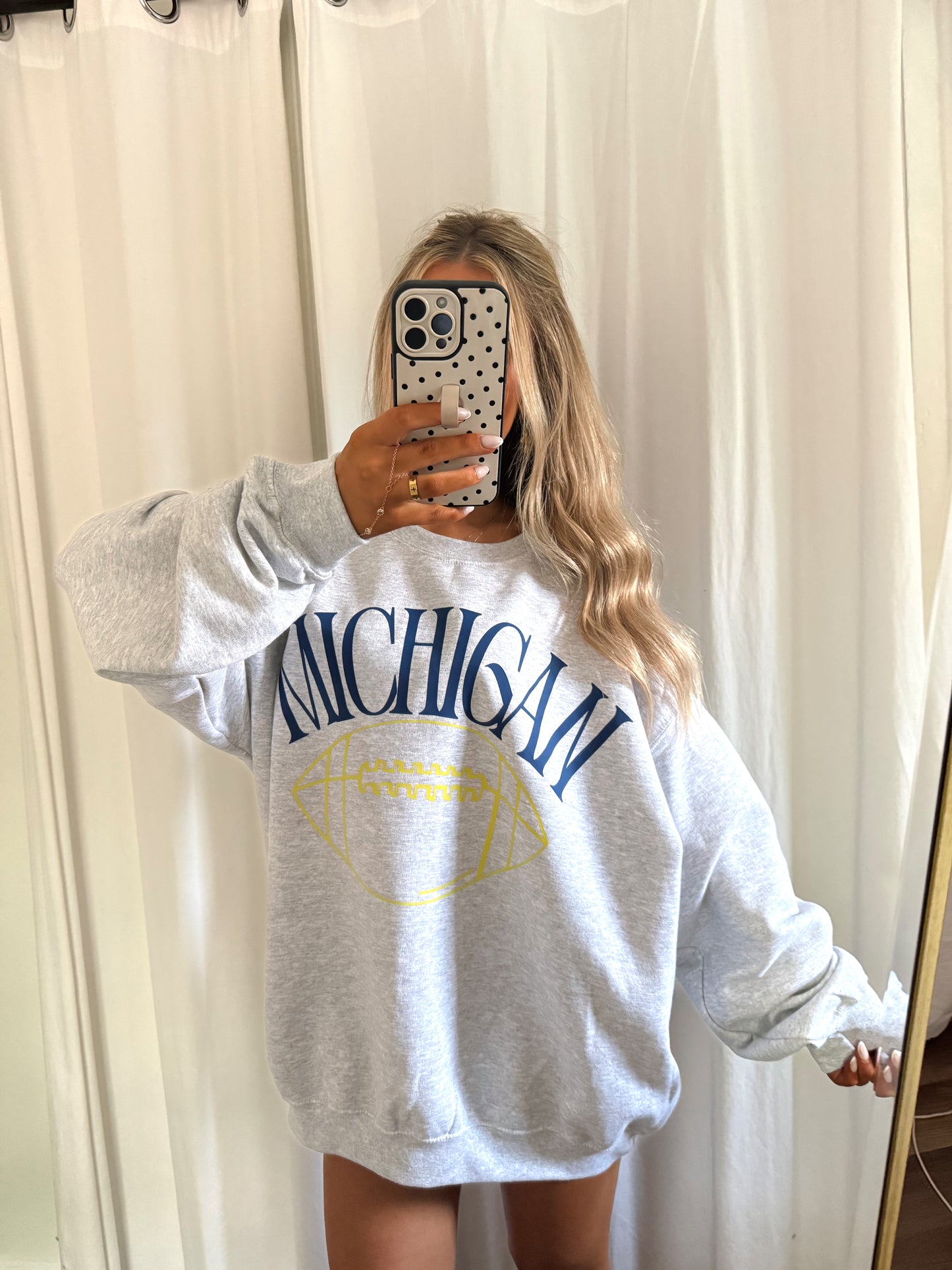 Michigan Football Oversized Graphic Crewneck
