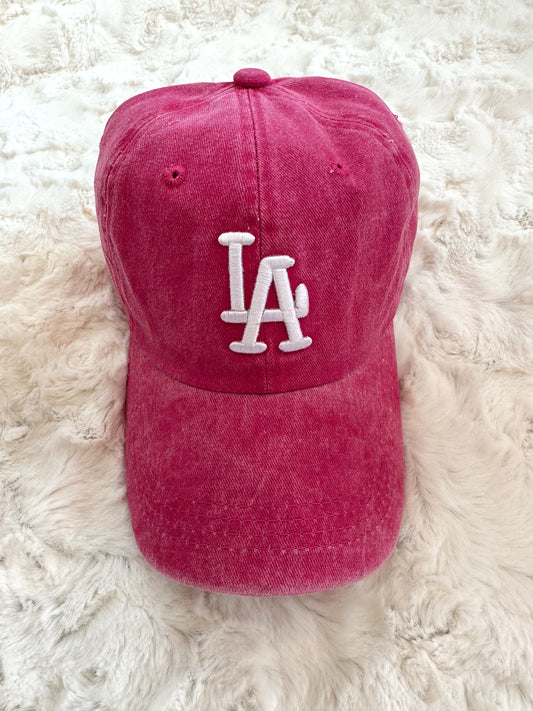 LA Unisex Ball Cap - Hot Pink