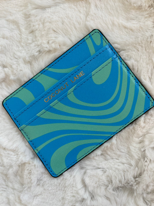 Card Holder - Blue Swirl