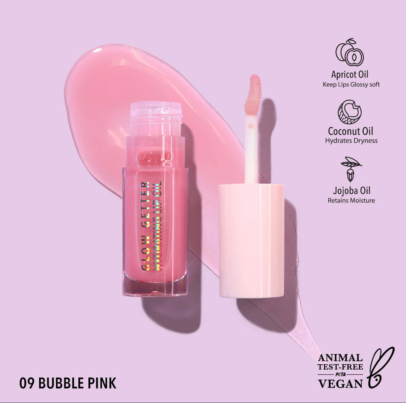 Glow Getter Hydrating Lip Oil - Bubble Pink